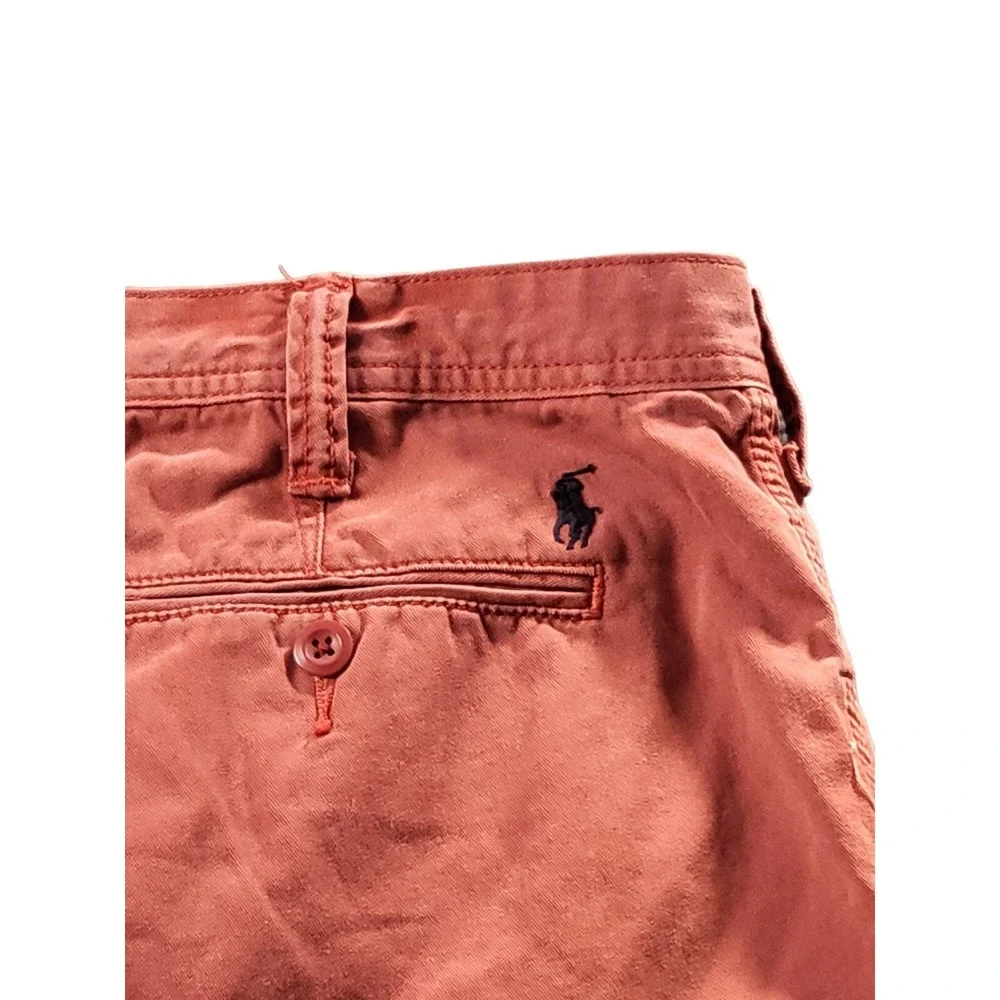 Polo Ralph Lauren‎ Khaki Shorts Relaxed Fit Men Sz 38 Shrimp Red Classic Preppy